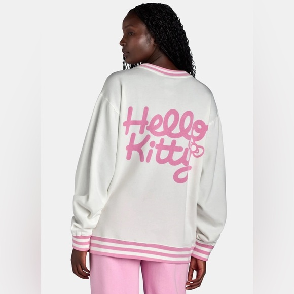 Hello Kitty Womens 50th Anniversary Embroidered Graphic Sweatshirt/Pullover| NEW - Picture 1 of 14